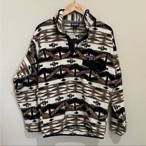Patagonia Mens Synchilla Fleece Snap Button XL Quarter Snap Pattern
